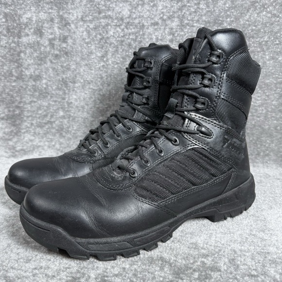 Bates‎ Boots Men's 8.5 Black Soft Toe Tactical Sport 2 Tall Zip Side E03180 - Picture 1 of 9